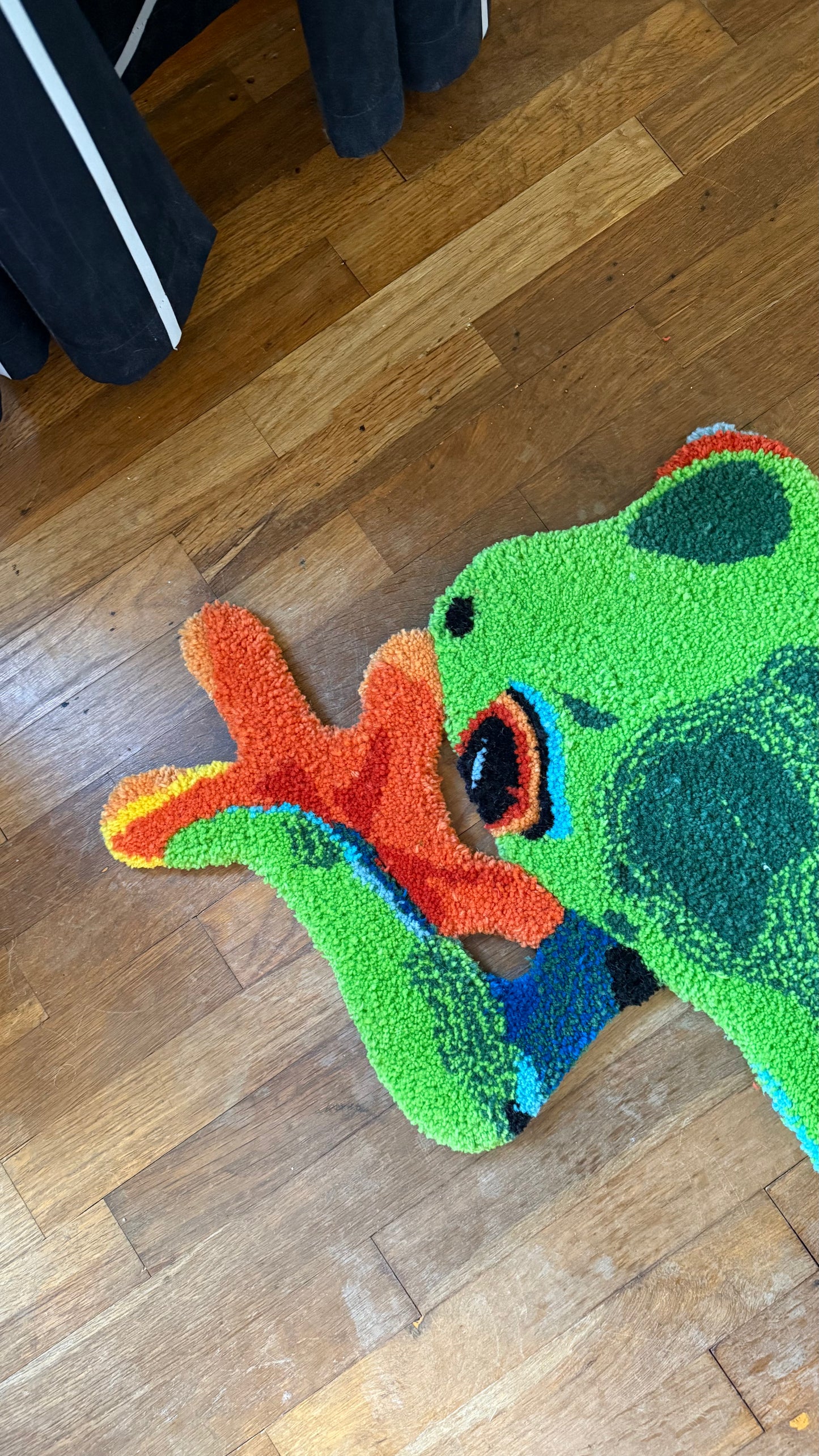 Jumping Tree Frog Wool Rug
