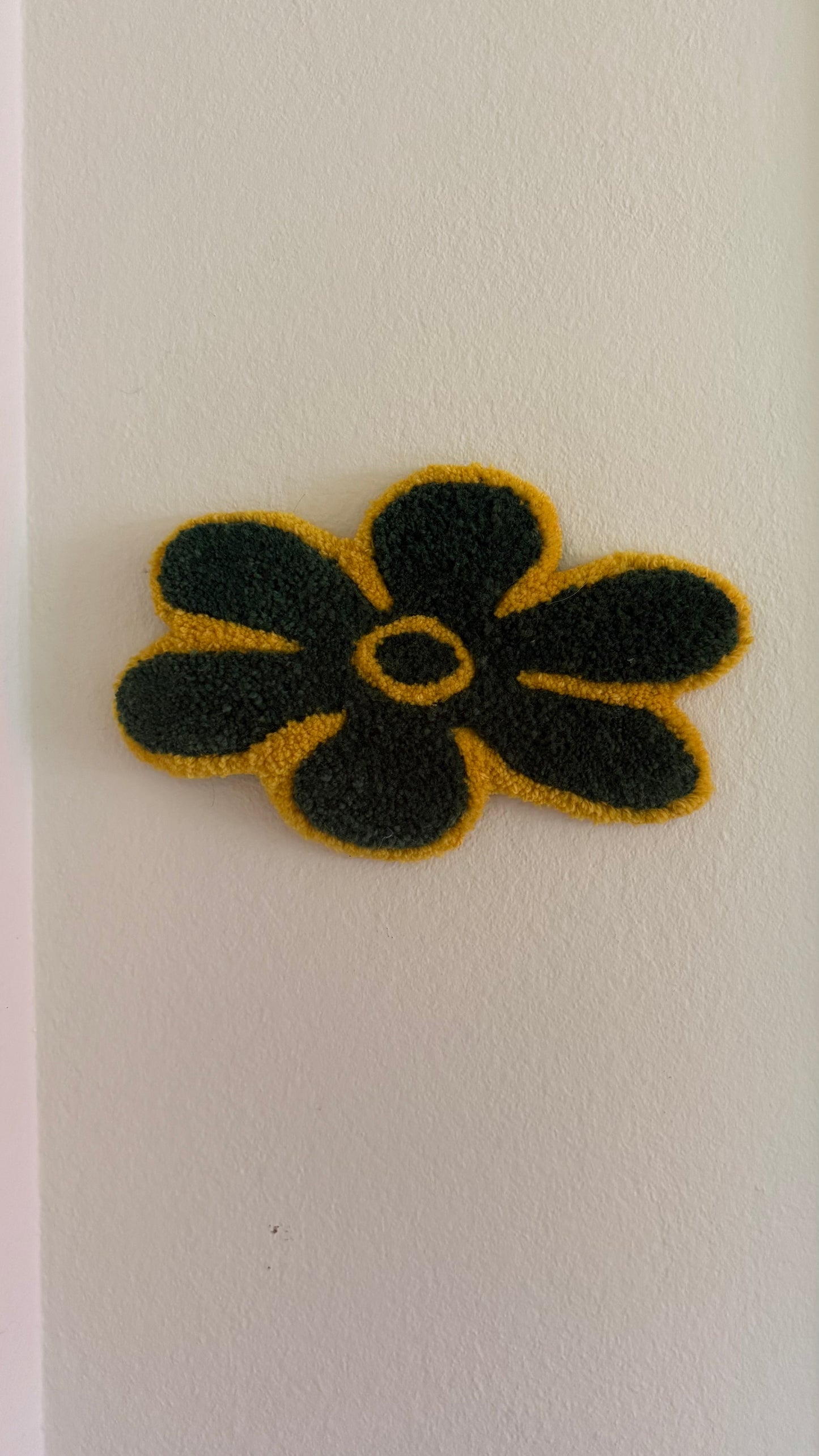 Green and Yellow Mini Stretched Flower